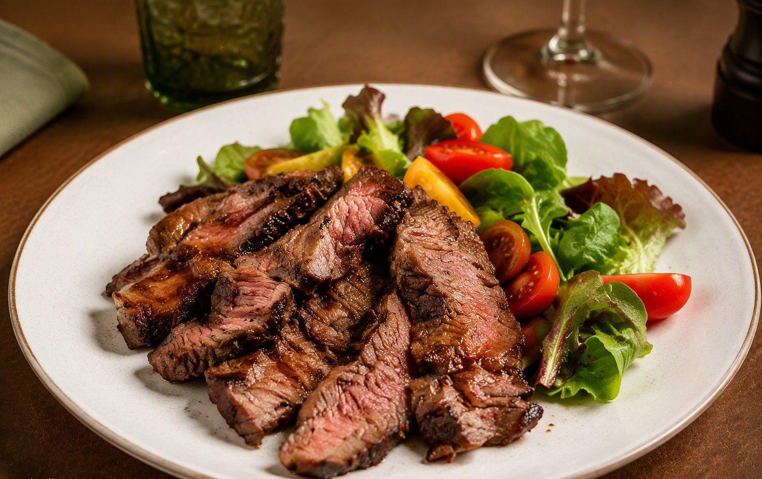 Tagliata di manzo con insalata